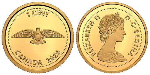 1 cent 2020 - Gold 1/10 oz