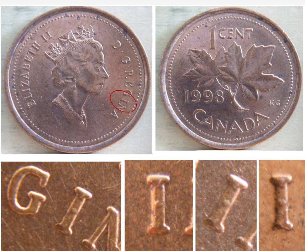 1998W CANADA 1 CENT PROOF-LIKE PENNY COIN 