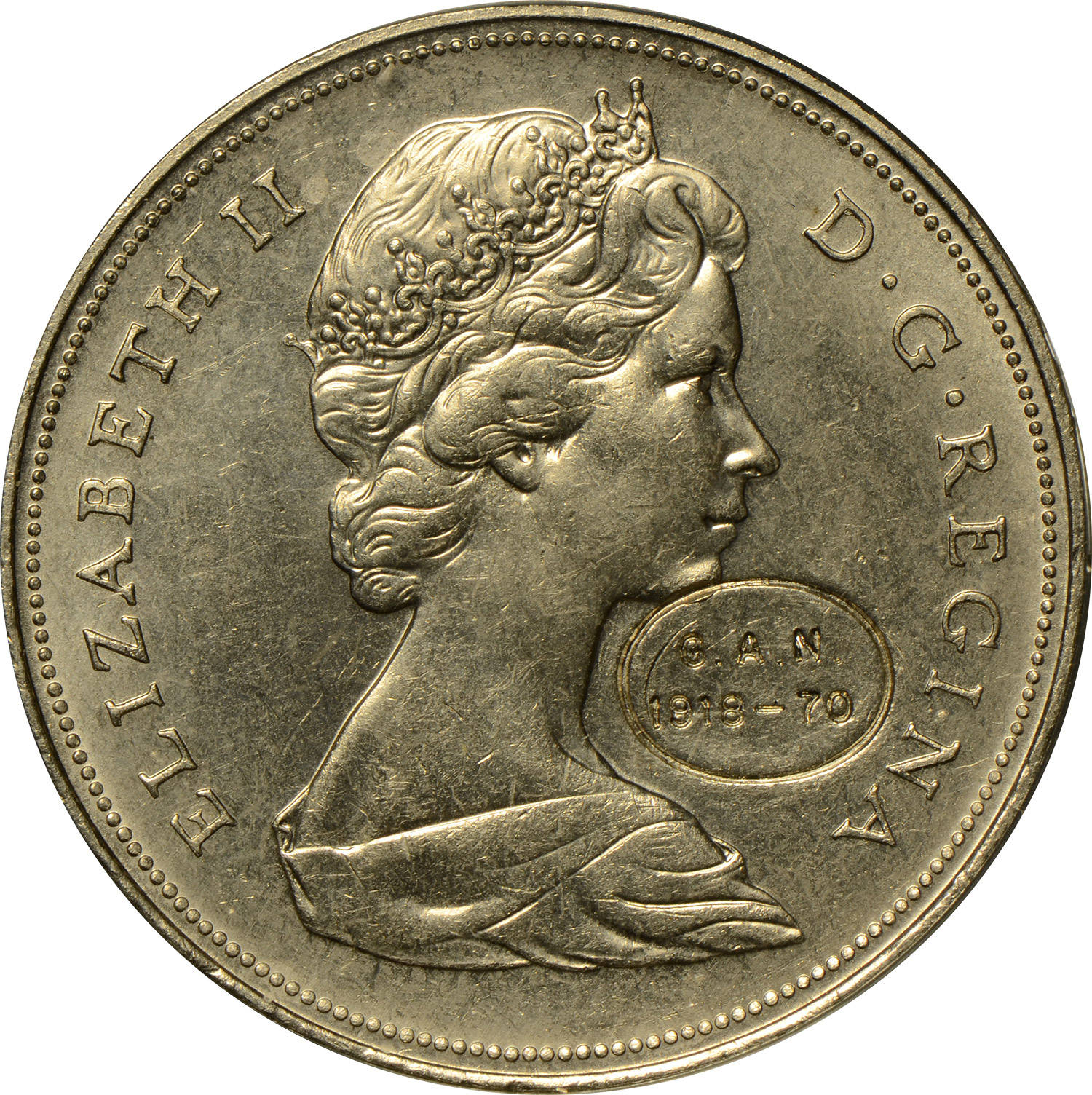 1970 Canadian Prooflike Nickel Dollar $1.00 -Celebrating Manitoba's Centennial 