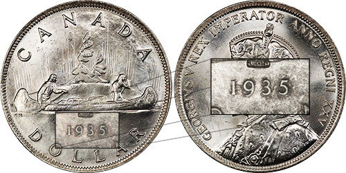 1 dollar 1935 - J.O.P. Type 3 - Joseph Patenaude