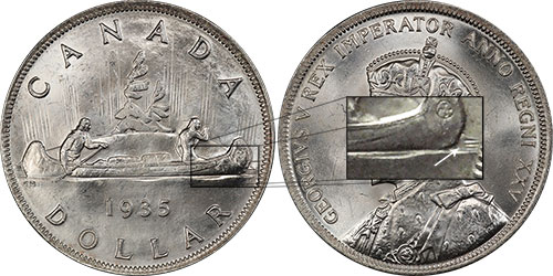 1 dollar 1935 - SWL - Short Water Lines