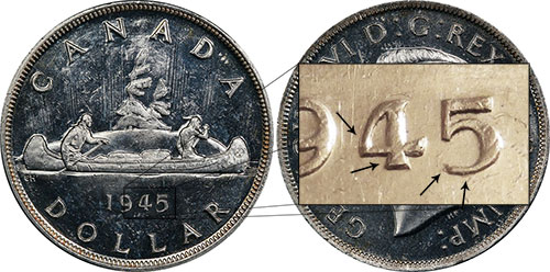 1 dollar 1945 - Double 45