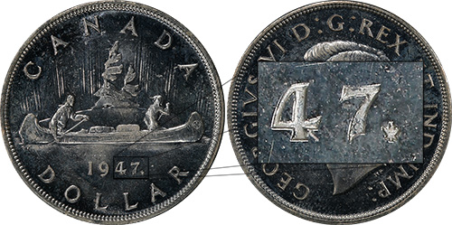 1 dollar 1947 Maple Leaf