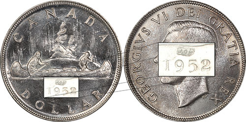 1 dollar 1952 - J.O.P. Type 2 - Joseph Patenaude