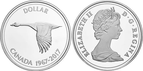 1 dollar 1967-2017 Silver Canada