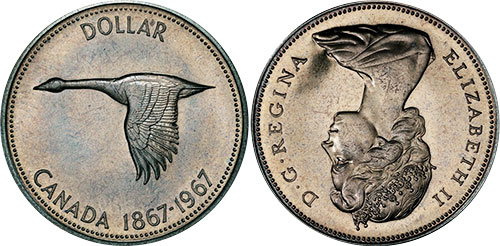 1 dollar 1967 - Alignement monnaie