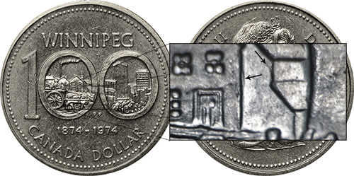 1 dollar 1974 - DDR #17 Curved Lines (VCR-17)
