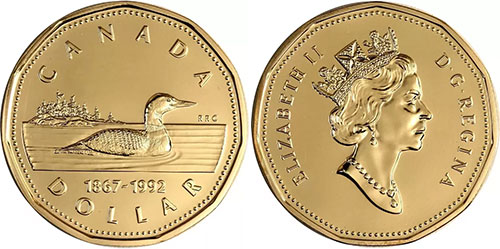 1 dollar 1867-1992 Canada