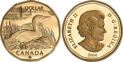 Silver dollar 2004 - Elusive Loon Specimen