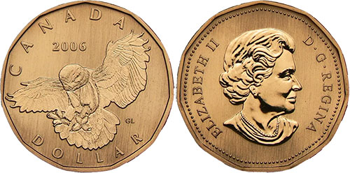 1 dollar 2006 Snowy Owl Canada