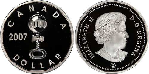 Silver dollar 2007 Baby Rattle - Silver Proof