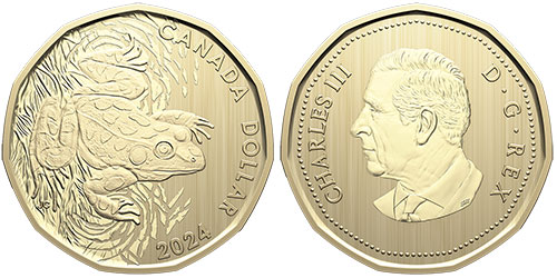 1 dollar 2024 Norther Leopard Frog