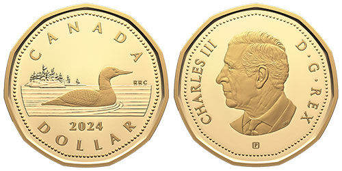 1 dollar 2024 Silver Gold Plated