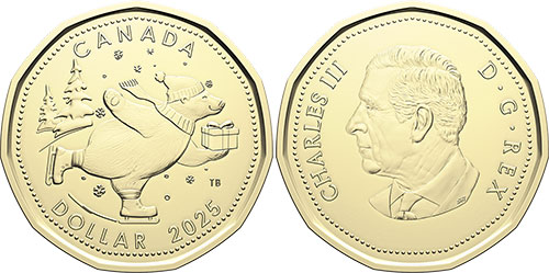 1 dollar 2025 Holiday Canada