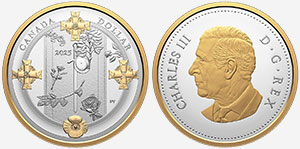 1 dollar 2025 Unknown Soldier Gold Plated Canada