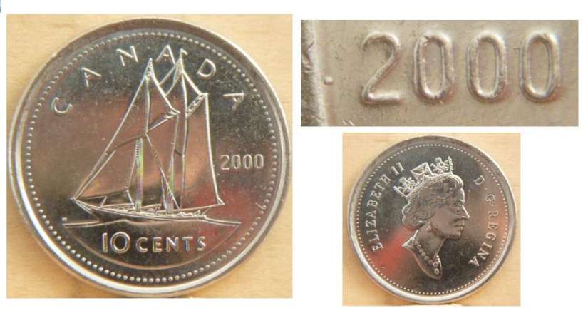 Proof Like 2000-w RCM Uncirculated 10-cents 