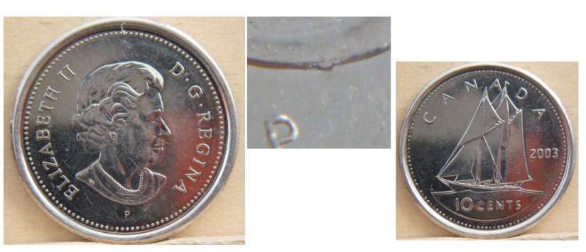 2003 Canada New Effigy 10 Cents BU 