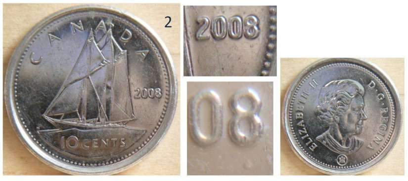 2008 CANADA 10 CENTS SPECIMEN DIME COIN 