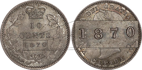 10 cents 1870 Narrow 0