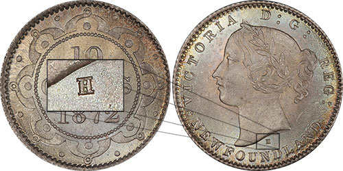 10 cents 1872 H Newfoundland