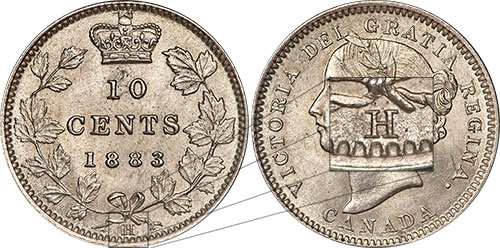 10 cents 1883 H