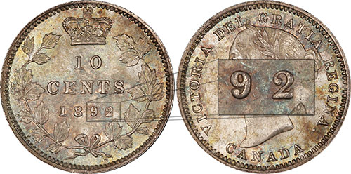 10 cents 1892 Small 2