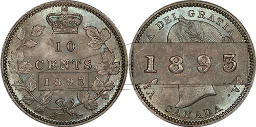 10 cents 1893 Flat top 3