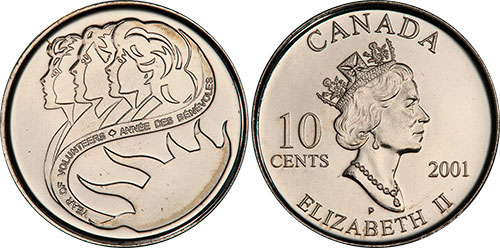 10 cents 2001 Volunteers Canada