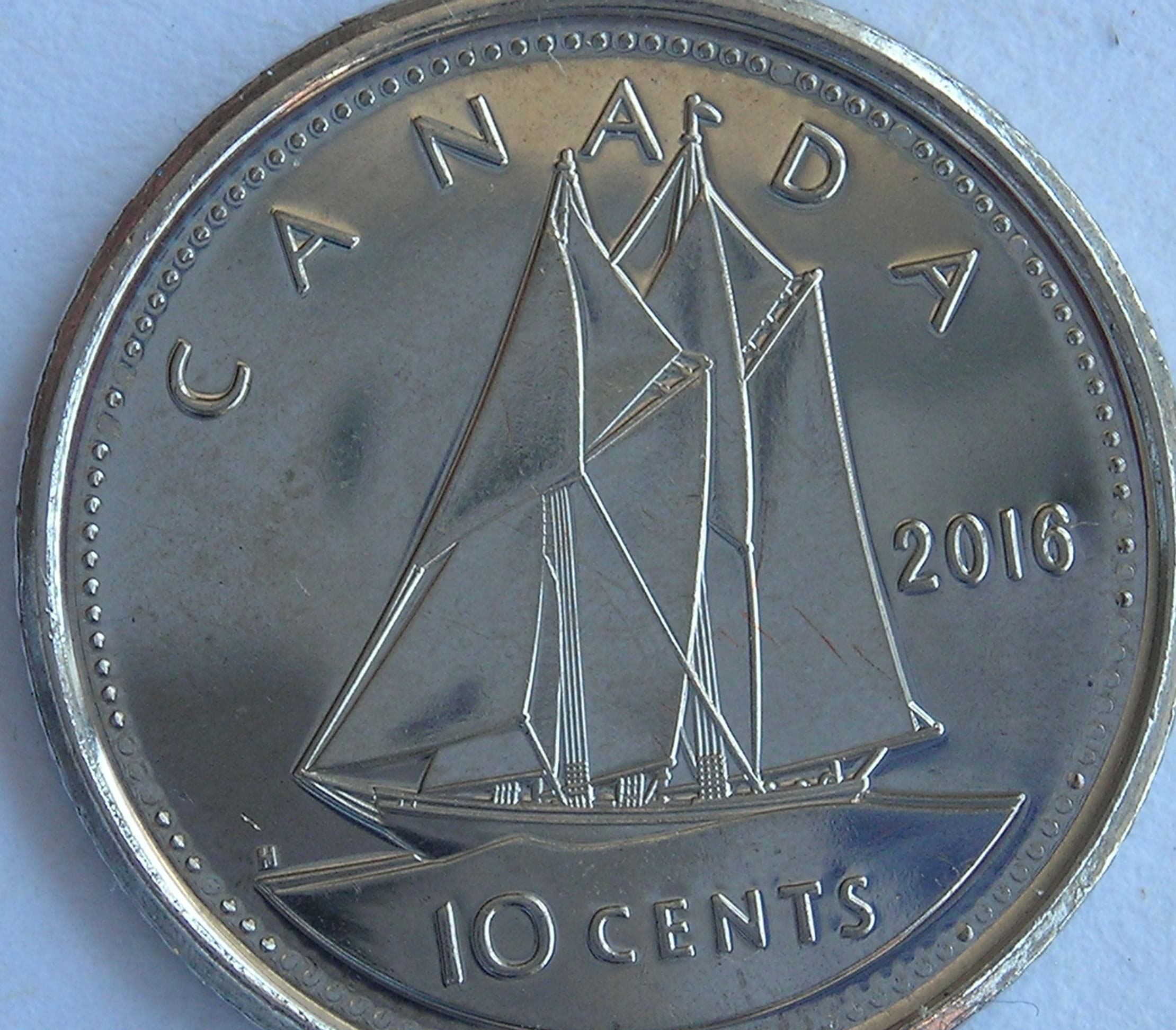 2016 CANADA 10¢ BRILLIANT UNCIRCULATED DIME 