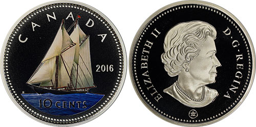 10 cents 2016 - Coloured Big Coin - Canada