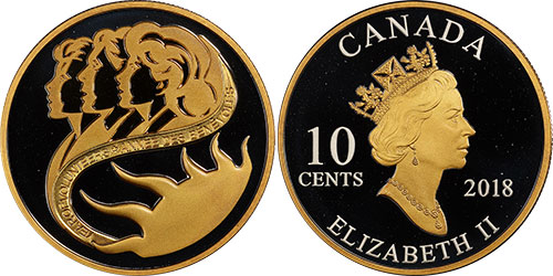 10 cents 2018 Gold 2001 Volunteer - Canada