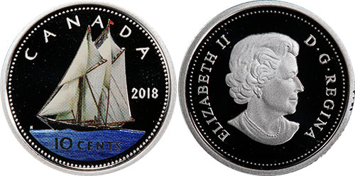 10 cents 2018 Silver Colour - Canada
