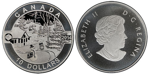 10 dollars 2014 Holiday Canada