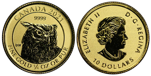 10 dollars 2021 Great Horned Owl Canada