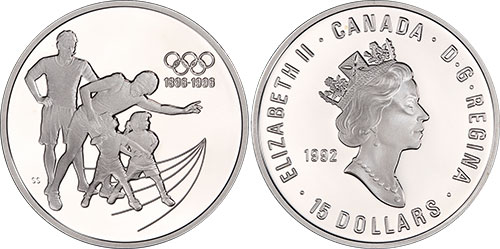 15 dollars 1992 Olympics Spirit of the Generations Canada