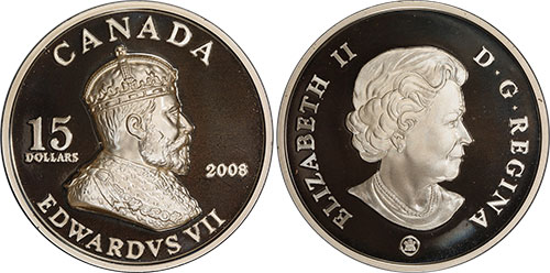15 dollars 2008 King Edward VII Canada