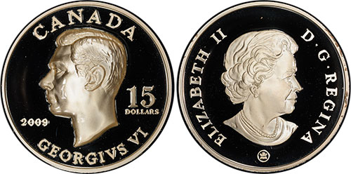 15 dollars 2008 King George VI Canada