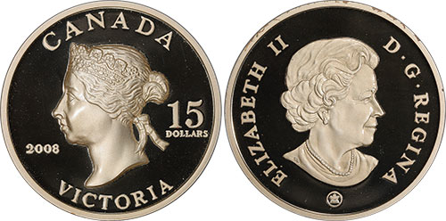 15 dollars 2008 Queen Victoria Canada