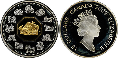 15 dollars 2009 Year of the Ox Canada