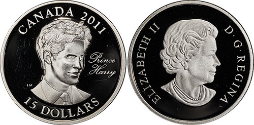 15 dollars 2011 Prince Harry of Wales Canada