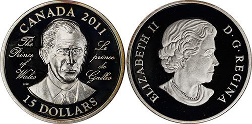 15 dollars 2011 Prince of Wales Canada