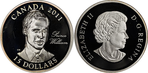 15 dollars 2011 Prince William of Wales Canada