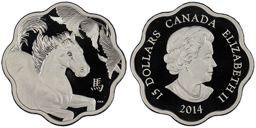 15 dollars 2014 Year of the Dog Lotus Canada