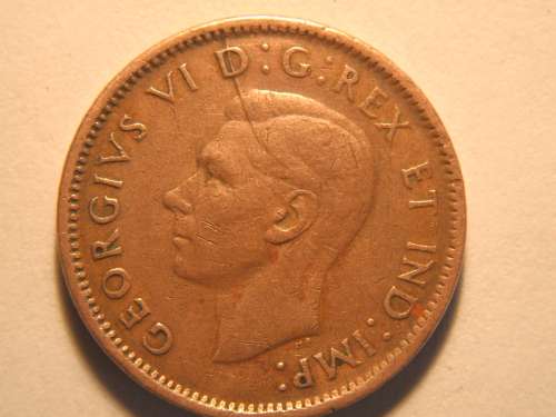 Average Circulated 1942 Canada Penny 