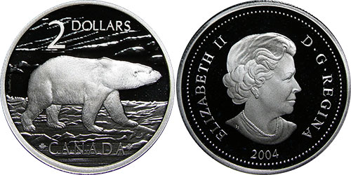 2 dollars 2004 Proud Polar Bear Proof