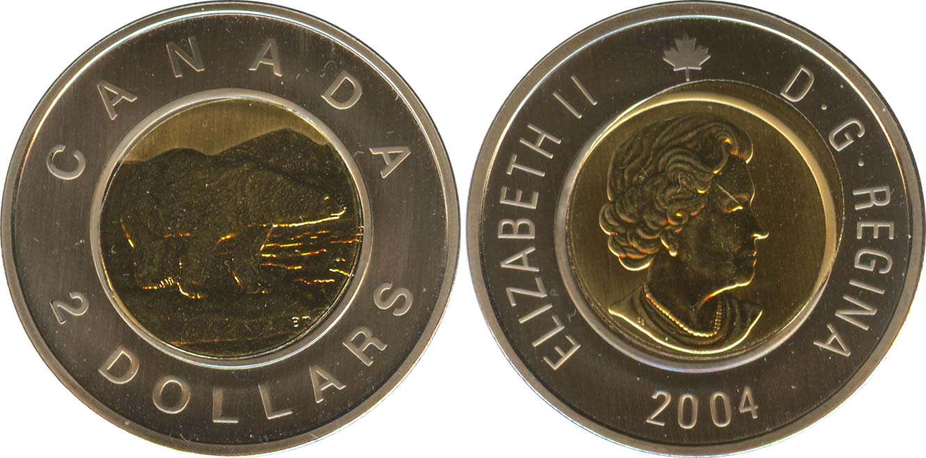 2004 CANADA TOONIE PROOF-LIKE TWO DOLLAR COIN 