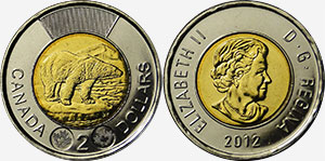 2 dollars 2012 - Canada