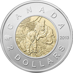 2 dollars 2013 Oursons noirs Specimen