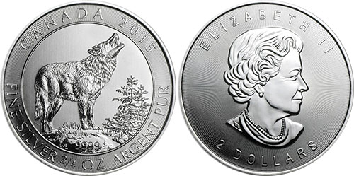 2 dollars 2015 Grey Wolf Bullion