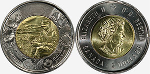 2 dollars 2015 Remember John McCrae In Flanders Field Canada